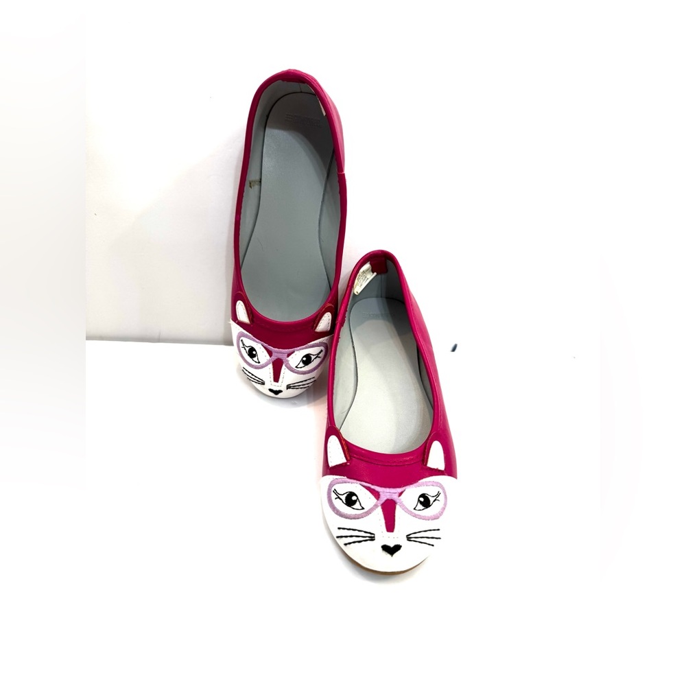Little Girls Slip-on Pink Gymboree Flat Cat Shoes Size 13